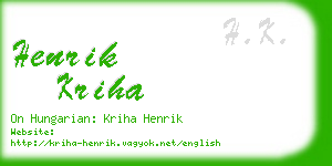 henrik kriha business card